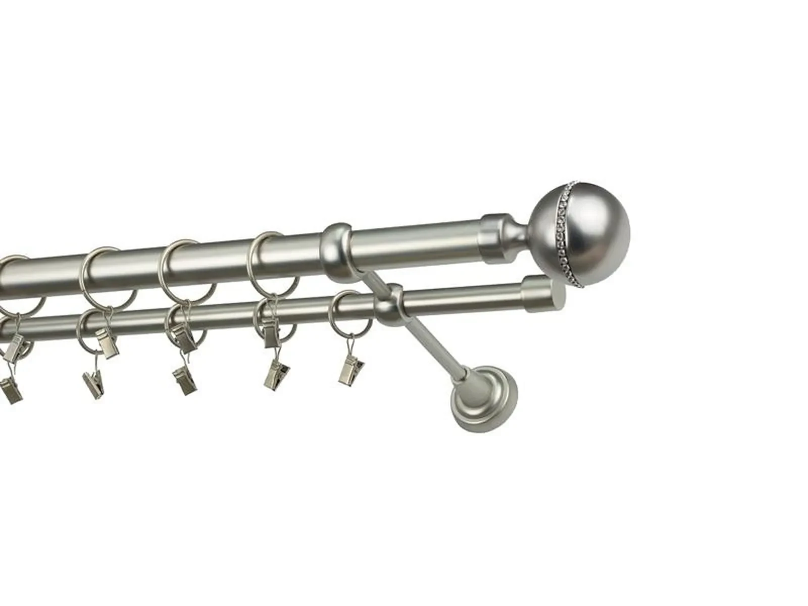 Garniža 25x16mm - 2rady - KALISTO CRYSTAL - satin