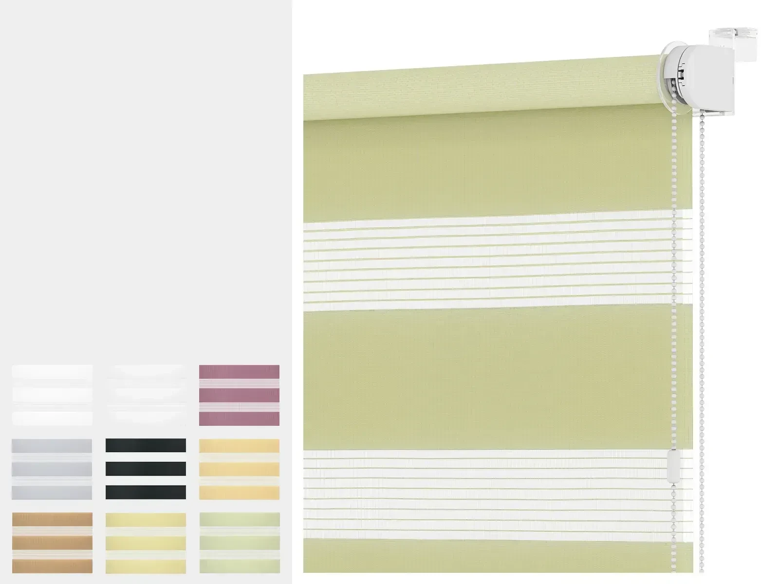 Roleta MINI - deň a noc - látka STANDARD