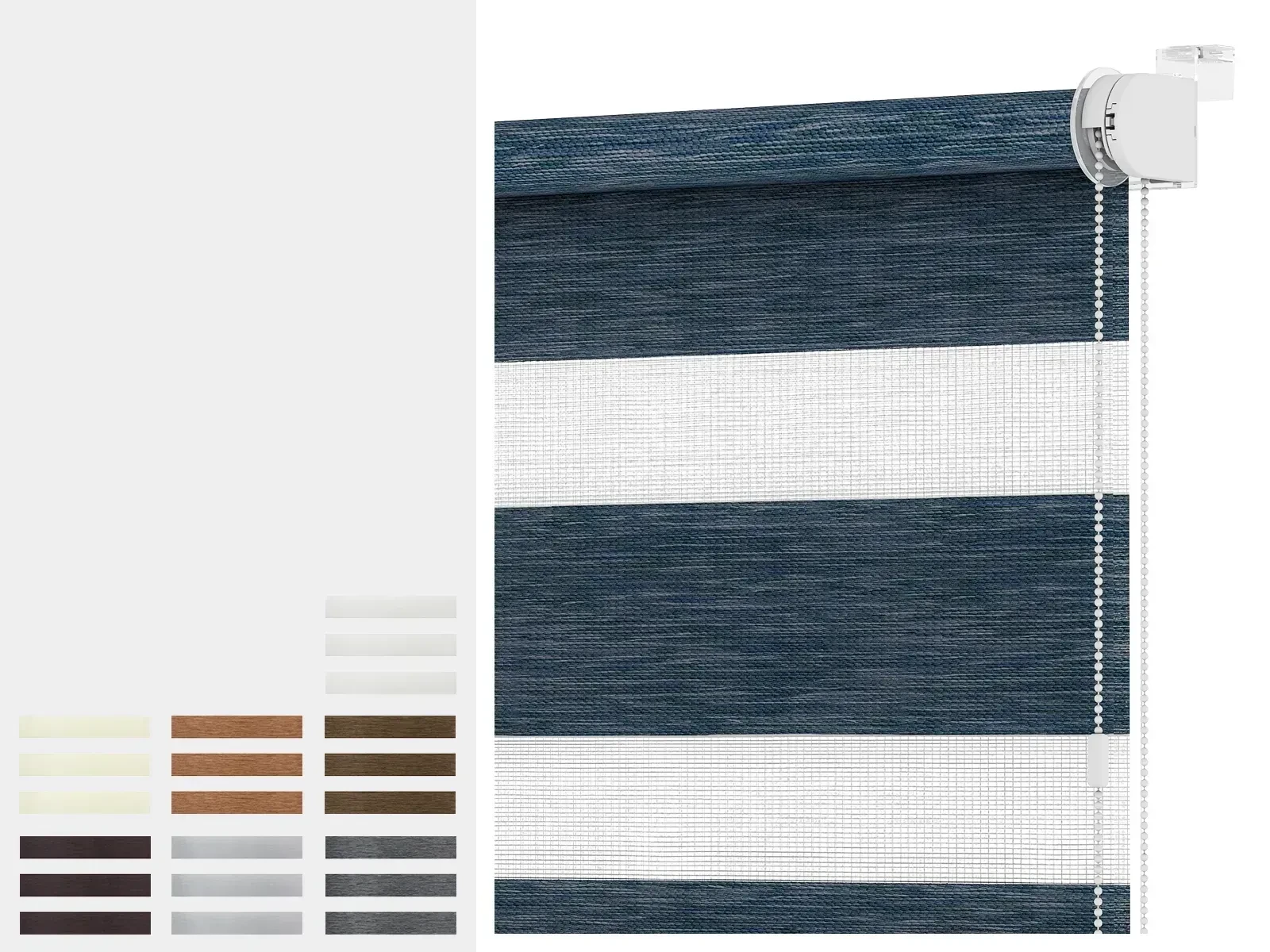 Roleta MINI - deň a noc - látka OLYMPOS