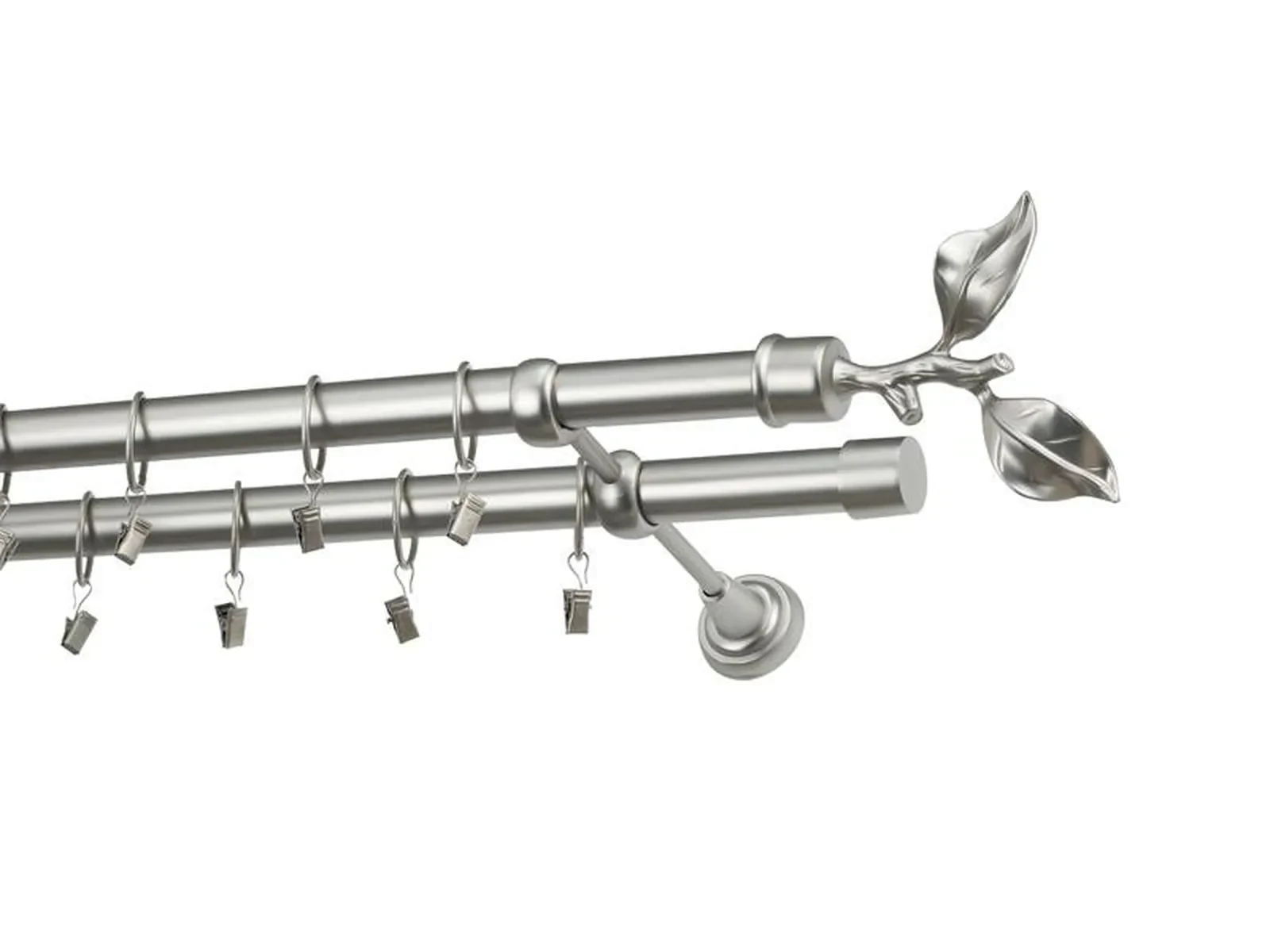 Garniža 25x25mm - 2rady - LIST ROSE - satin