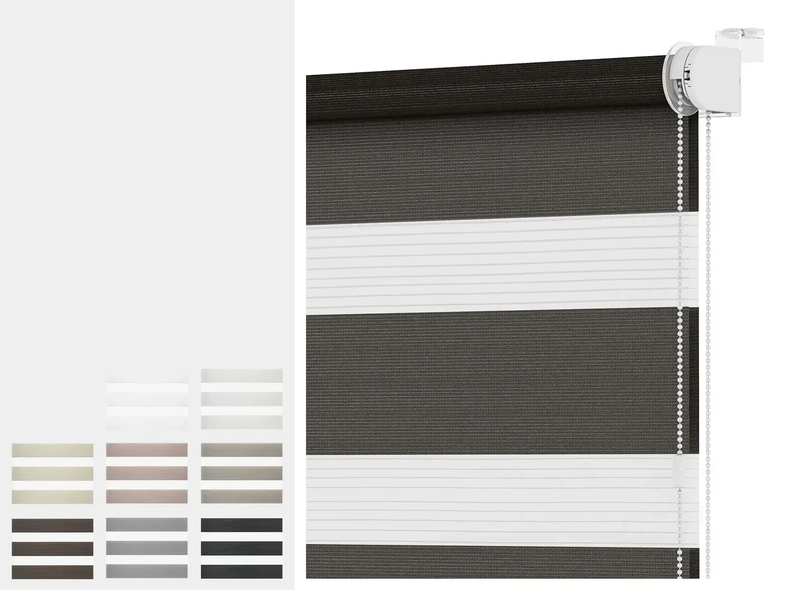 Roleta MINI - deň a noc - látka SUMATRA