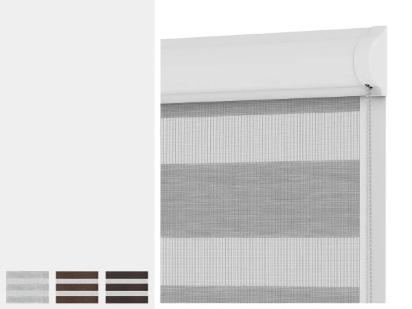 Roleta SWING - deň a noc - látka BLACK ELEGANCE