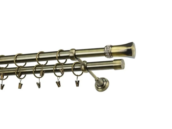 Garniža 25x25mm - 2rady - PLUTON CRYSTAL - antik