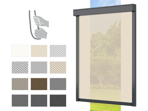 Screenové rolety ECO - BOX 85 - pružinová - látka SERGE 600 - ručné ovládanie