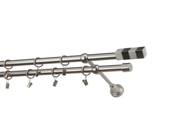 Garniža 19x19mm - 2rady - QUADRO - satin