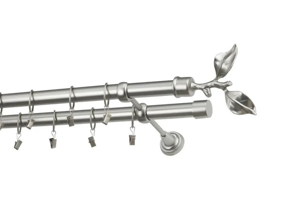 Garniža 25x25mm - 2rady - LIST ROSE - satin