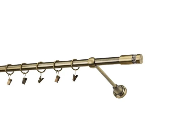 Garniža 19mm - 1rad - CYLINDER CRYSTAL - antik