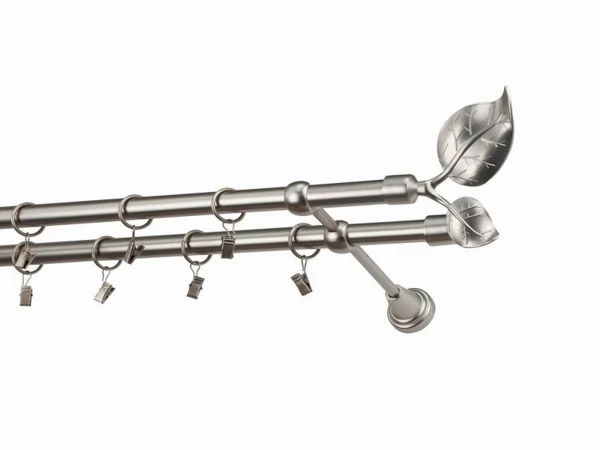 Garniža 19x19mm - 2rady - LIST VEĽKÝ - satin