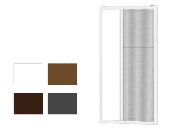 Sieťky proti hmyzu na DVERE - PLISSÉ KLIK LUX - bežné odtiene